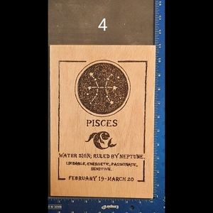 Pisces Woodburn plaque
